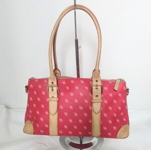 Dooney and Bourke red dome satchel purse bag